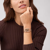 Shop Authentic Fossil Raquel Three Hand Date Brown Dial Rose Gold Steel Strap Watch For Women - ES5323 - Luxxuri