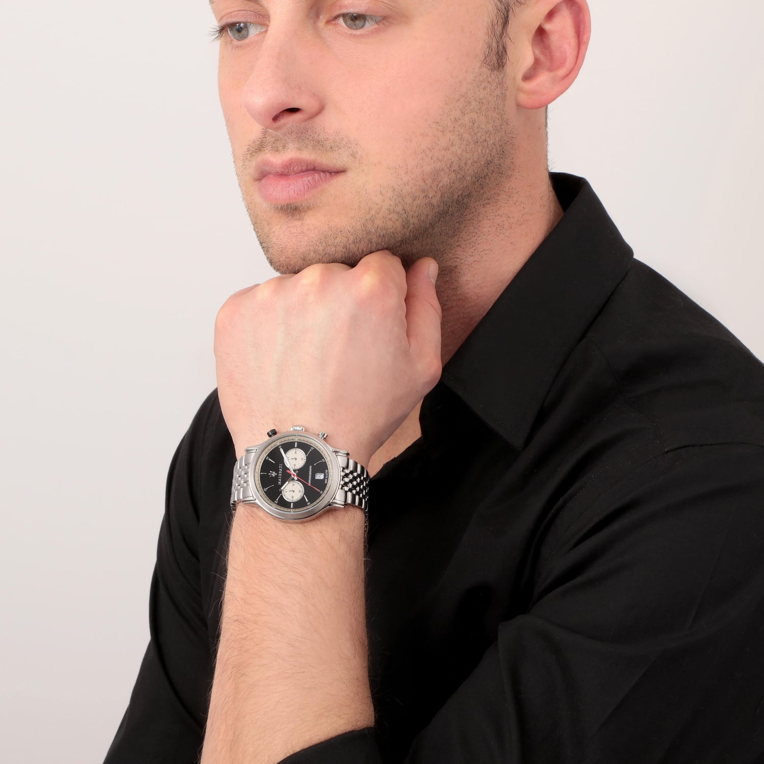  Shop Authentic Maserati Legend Chronograph Black Dial Stainless Steel Watch For Men - R8873638001 - Luxxuri