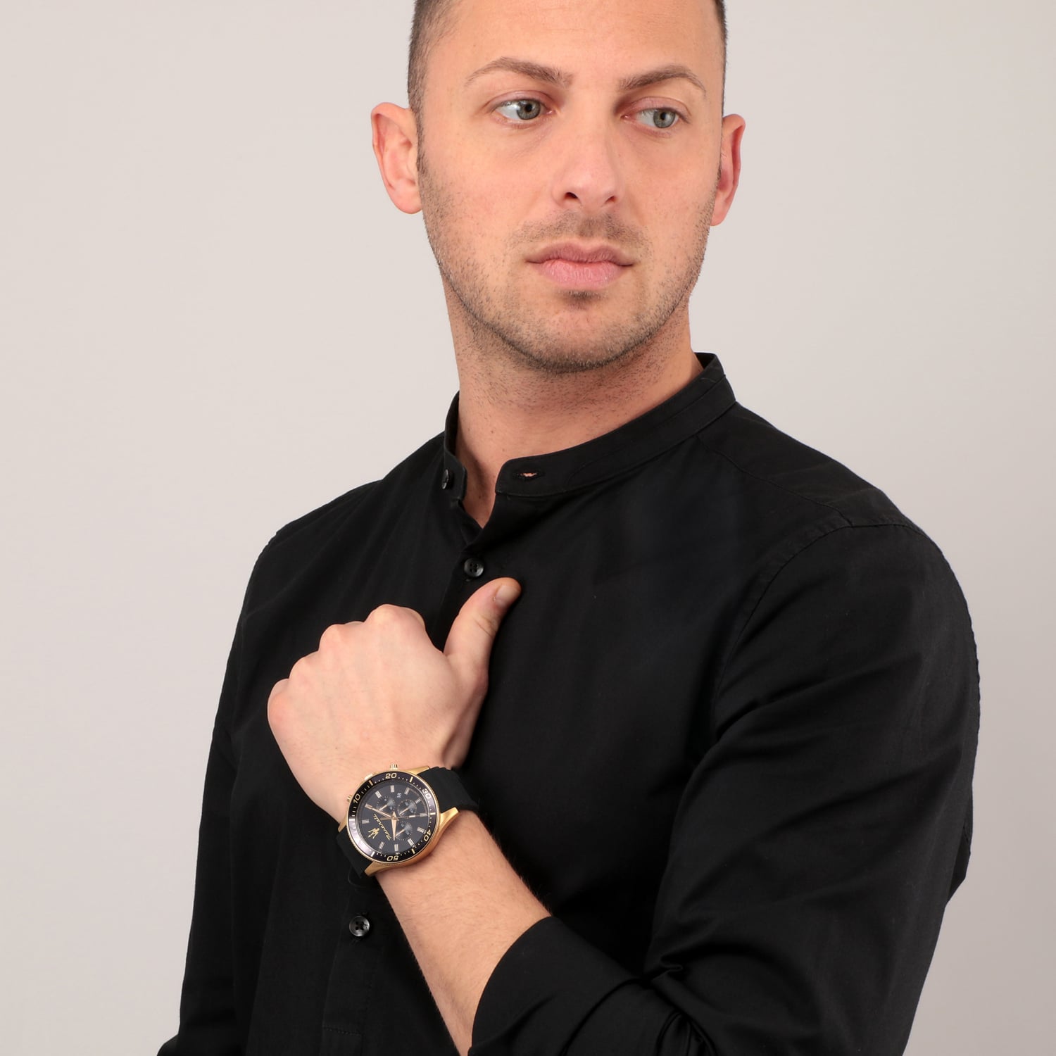  Shop Authentic Maserati SFIDA Chronograph Black Dial Rubber Strap Watch For Men - R8871640001 - Luxxuri