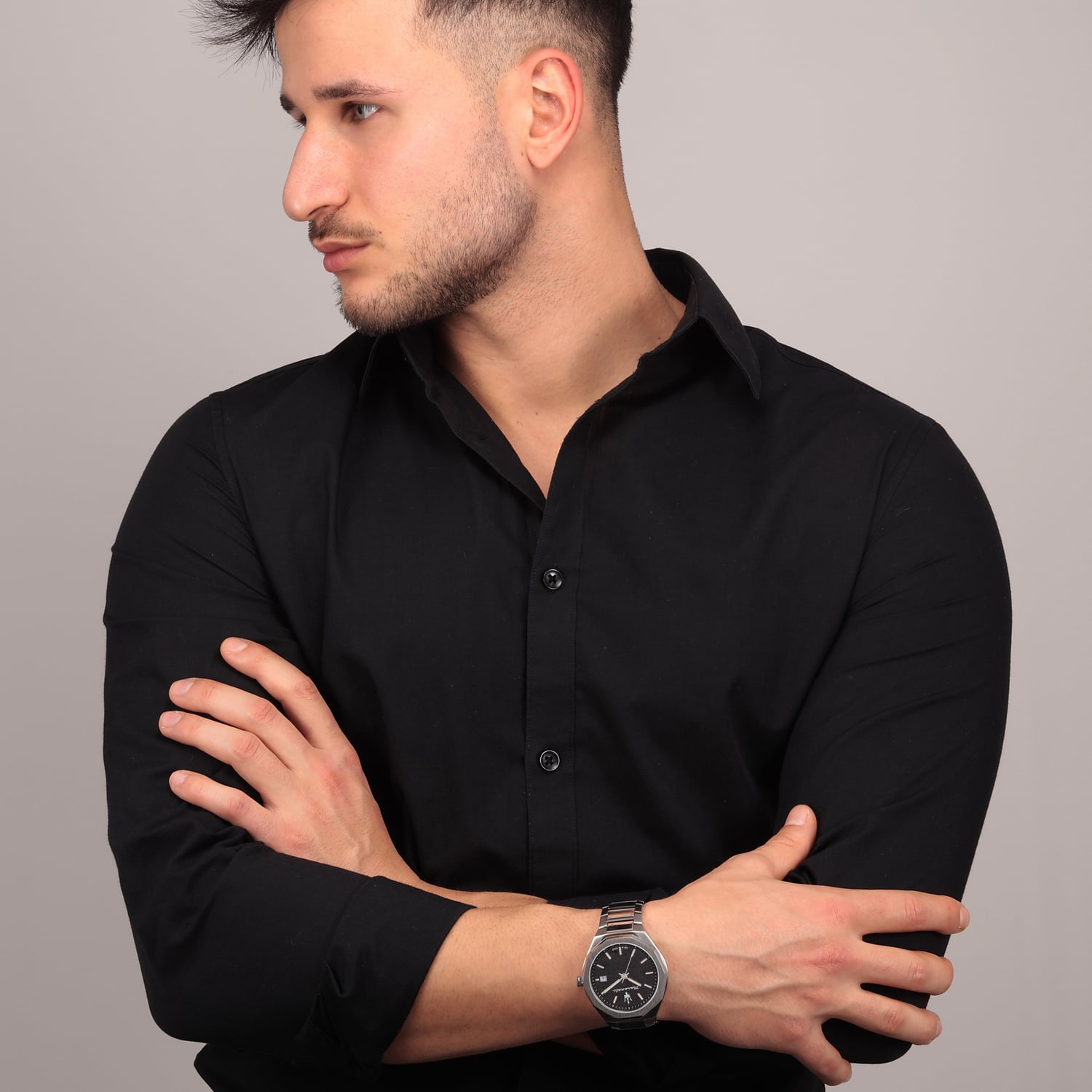  Shop Authentic Maserati Stile Analog Black Dial Silver Steel Strap Watch For Men - R8853142003 - Luxxuri