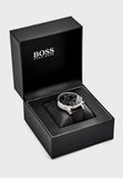  Shop Authentic Hugo Boss Navigator Black Dial Black Leather Strap Watch for Men - 1513678 - Luxxuri