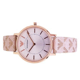  Shop Authentic Emporio Armani Classic White Dial Beige Leather Strap Watch For Women - AR11008 - Luxxuri
