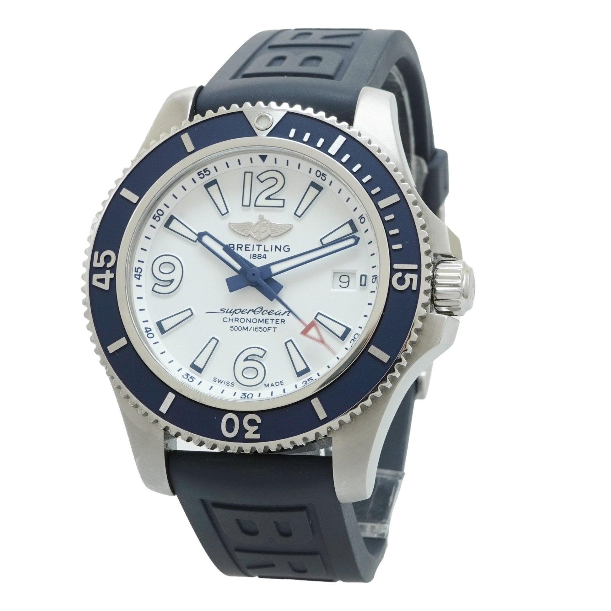  Shop Authentic Breitling Superocean II Automatic 42mm White Dial Blue Rubber Strap Watch for Men - A17366D81A1S2 - Luxxuri
