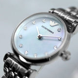 Shop Authentic Emporio Armani Gianni Blue Dial Silver Steel Strap Watch For Women - AR1961 - Luxxuri