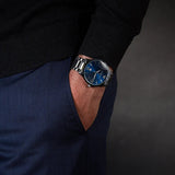  Shop Authentic Emporio Armani Giovanni Quartz Blue Dial Silver Steel Strap Watch For Men - AR11227 - Luxxuri