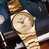  Shop Authentic Tissot PRX Powermatic 80 Gold Dial Gold Steel Strap Watch for Men - T137.207.33.021.00 - Luxxuri