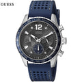  Shop Authentic Guess Fleet Chronograph Black Dial Blue Rubber Strap Watch for Men - W0971G2 - Luxxuri