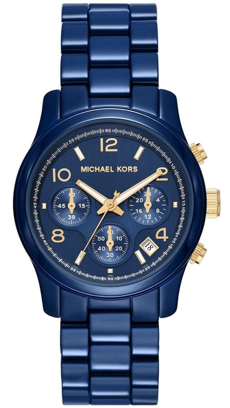  Shop Authentic Michael Kors Runway Analog Blue Dial Blue Steel Strap Watch for Women - MK7332 - Luxxuri