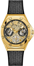  Shop Authentic Guess Asteria Multifunction Gold Dial Black Rubber Strap Watch For Women - GW0620L2 - Luxxuri