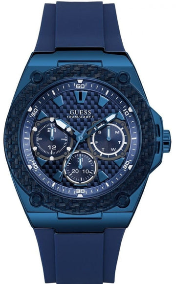  Shop Authentic Guess Legacy Blue Dial Blue Rubber Strap Watch for Men - W1049G7 - Luxxuri