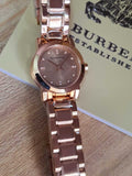  Shop Authentic Burberry The City Diamonds Rose Gold Dial Rose Gold Steel Strap Watch for Women - BU9126 - Luxxuri