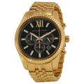  Shop Authentic Michael Kors Lexington Chronograph Black Dial Gold Steel Strap Watch for Men - MK8286 - Luxxuri