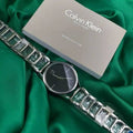  Shop Authentic Calvin Klein Stately Black Dial Silver Steel Strap Watch for Women - K3G23121 - Luxxuri