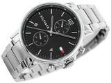  Shop Authentic Tommy Hilfiger Daniel Black Dial Silver Steel Strap Watch for Men - 1710413 - Luxxuri