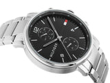  Shop Authentic Tommy Hilfiger Daniel Black Dial Silver Steel Strap Watch for Men - 1710413 - Luxxuri