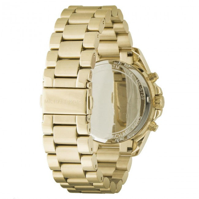 Michael Kors Bradshaw Black Dial Gold Steel Strap Watch for Women - MK5739