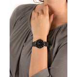  Shop Authentic Armani Exchange Lola Three Hand Black Dial Black Mesh Strap Watch For Women - AX5548 - Luxxuri