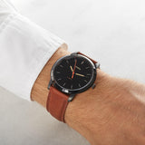  Shop Authentic Fossil The Minimalist Black Dial Brown Leather Strap Watch for Men - FS5305 - Luxxuri