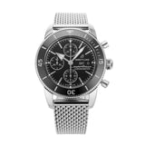  Shop Authentic Breitling Superocean Heritage Chronograph 44 Black Dial Silver Mesh Bracelet Watch for Men - A13313121B1A1 - Luxxuri