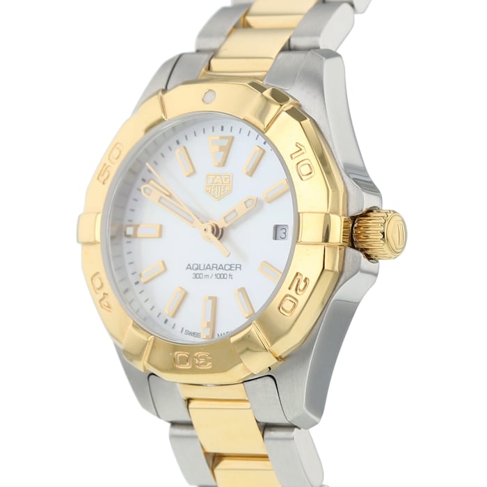  Shop Authentic Tag Heuer Aquaracer Mother of Pearl Dial Two Tone Steel Strap Watch for Men - WBD1420.BB0321 - Luxxuri