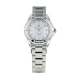  Shop Authentic Tag Heuer Aquaracer Diamonds Mother of Pearl White Dial Silver Steel Strap Watch for Women - WBD131C.BA0748 - Luxxuri