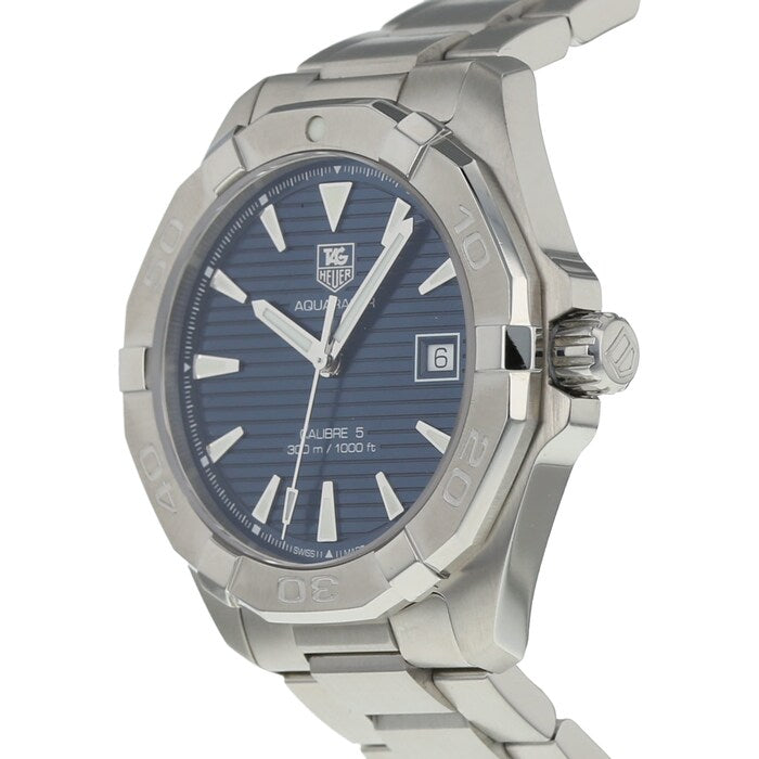  Shop Authentic Tag Heuer Aquaracer Automatic Blue Dial Silver Steel Strap Watch for Men - WAY2112.BA0928 - Luxxuri