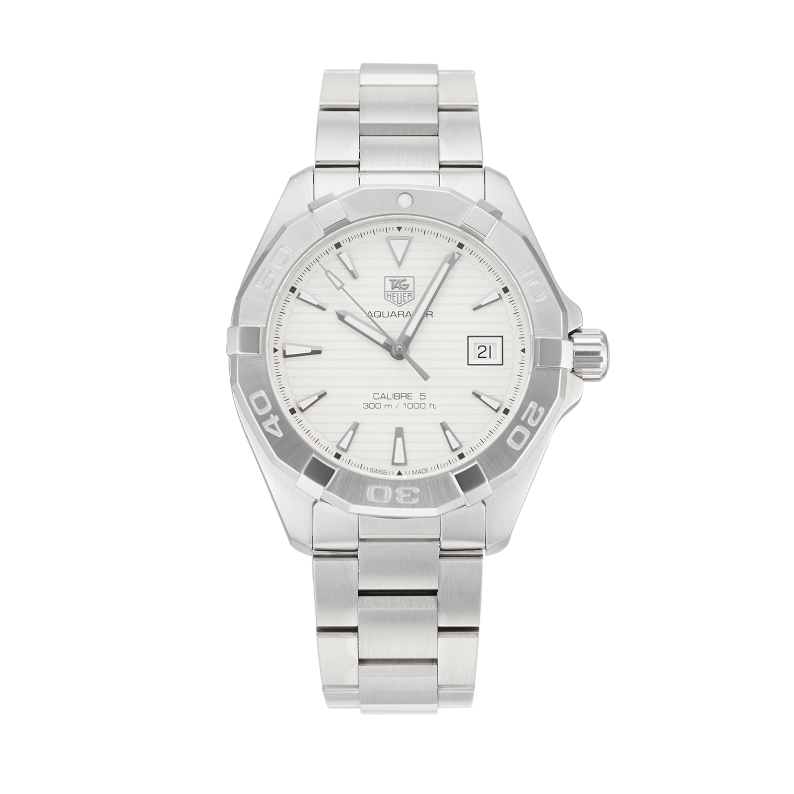  Shop Authentic Tag Heuer Aquaracer White Dial Watch for Men - WAY2111.BA0928 - Luxxuri