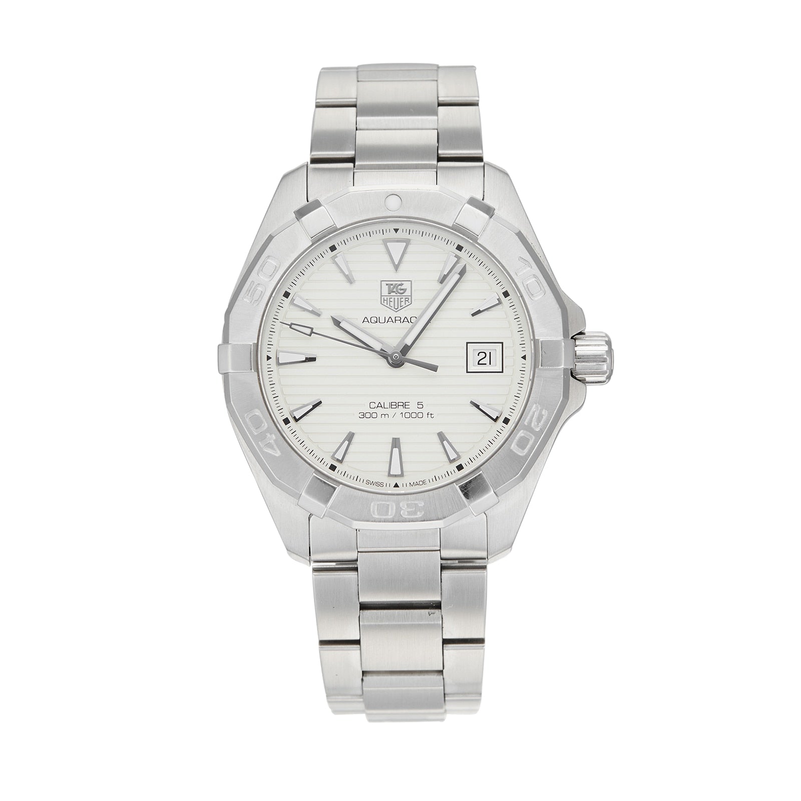  Shop Authentic Tag Heuer Aquaracer White Dial Watch for Men - WAY2111.BA0928 - Luxxuri