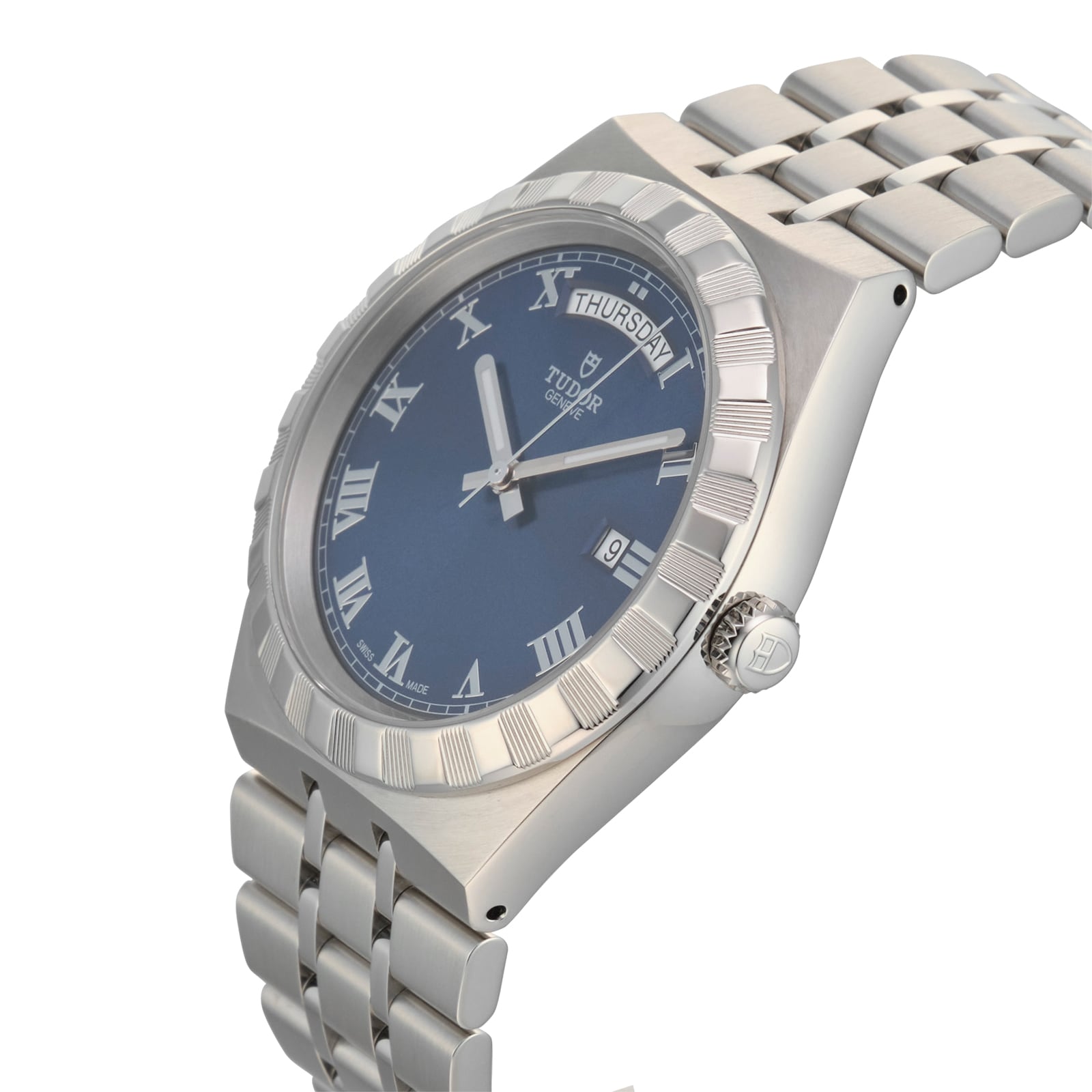  Shop Authentic Tudor Royal Automatic Blue Dial Silver Steel Strap Watch for Men - M28600-0005 - Luxxuri