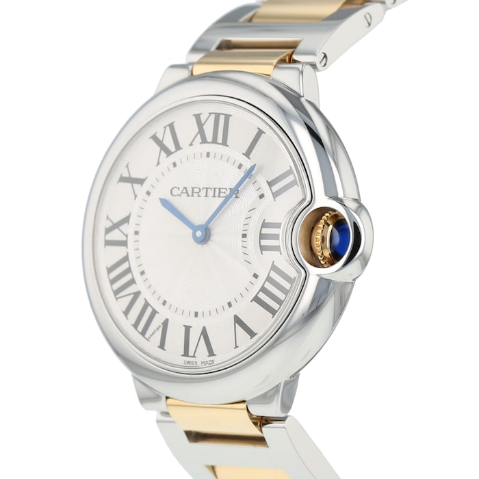  Shop Authentic Cartier Ballon Bleu Silver Dial Two Tone Steel Strap Watch for Unisex Watch - W69008Z3 - Luxxuri