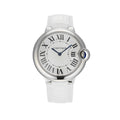  Shop Authentic Cartier Ballon Bleu de Cartier Silver Dial White Leather Strap Watch for Women - W6920087 - Luxxuri