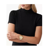  Shop Authentic Michael Kors Runway Three-Hand Gold Dial Gold Steel Strap Watch For Women - MK6911 - Luxxuri