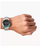  Shop Authentic Fossil FB-01 Chronograph Black Dial Silver Steel Strap Watch for Men - FS5827 - Luxxuri