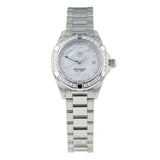  Shop Authentic Tag Heuer Aquaracer Diamonds Mother of Pearl White Dial Silver Steel Strap Watch for Women - WBD1415.BA0741 - Luxxuri