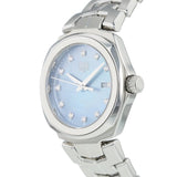  Shop Authentic Tag Heuer Link Quartz Diamonds Blue Mother of Pearl Dial Silver Steel Strap Watch for Women - WBC1313.BA0600 - Luxxuri