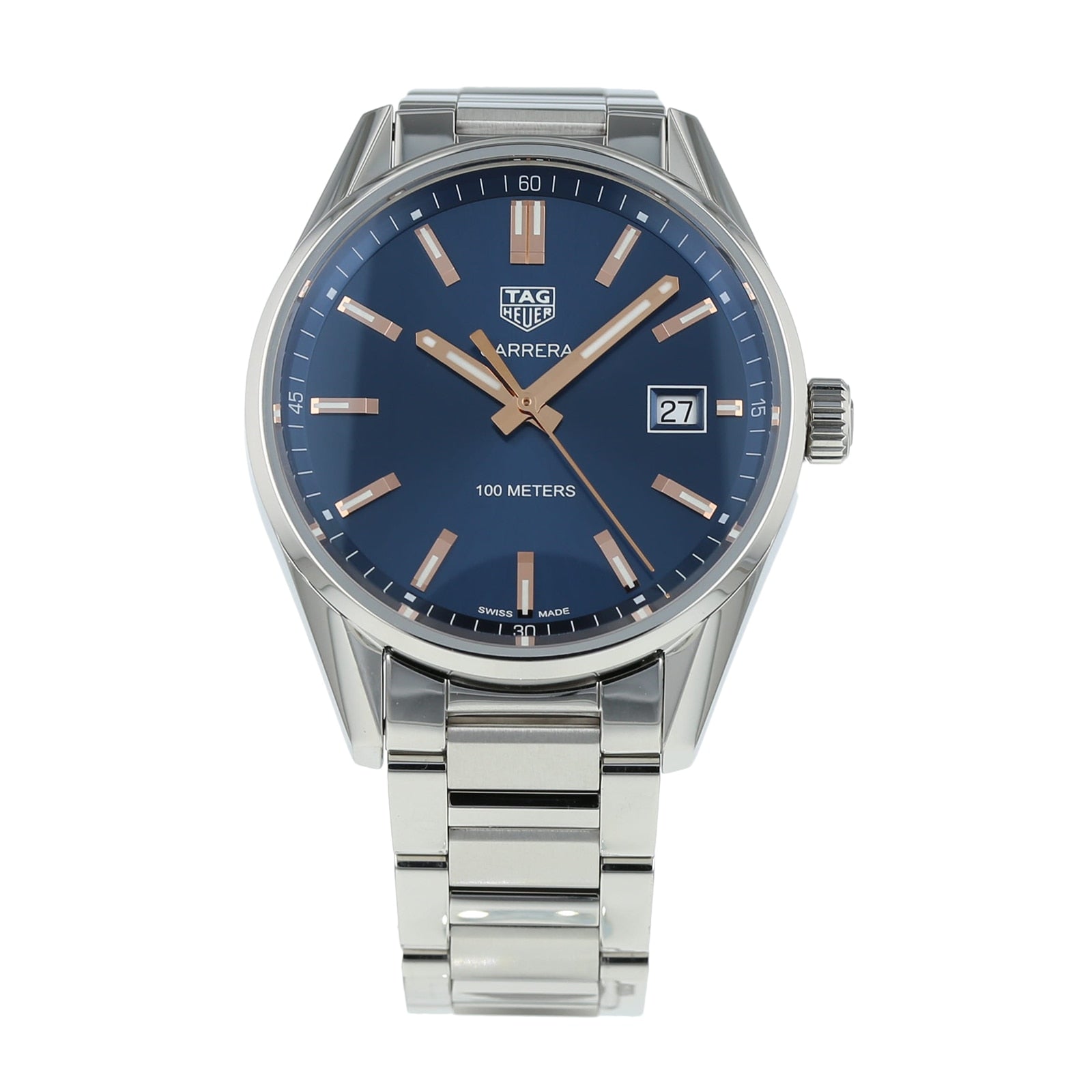  Shop Authentic Tag Heuer Carrera Quartz Blue Dial Silver Steel Strap Watch for Women - WAR1112.BA0601 - Luxxuri