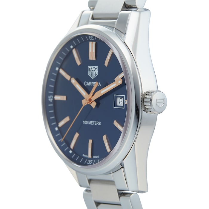  Shop Authentic Tag Heuer Carrera Quartz Blue Dial Silver Steel Strap Watch for Women - WAR1112.BA0601 - Luxxuri