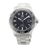  Shop Authentic Tag Heuer Aquaracer Caliber 5 Automatic Black Dial Silver Steel Strap Watch for Men - WAK2110.BA0830 - Luxxuri