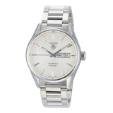  Shop Authentic Tag Heuer Carrera Calibre 5 Automatic White Dial Silver Steel Strap Watch for Men - WAR201B.BA0723 - Luxxuri
