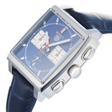  Shop Authentic Tag Heuer Monaco Automatic Chronograph Blue Dial Blue Leather Strap Watch for Men - CBL2111.FC6453 - Luxxuri