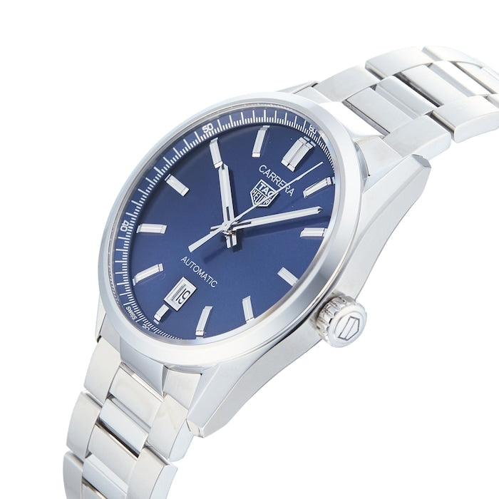  Shop Authentic Tag Heuer Carrera Date Blue Dial Silver Steel Strap Watch for Men - WBN2112.BA0639 - Luxxuri