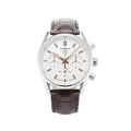  Shop Authentic Tag Heuer Carrera Chronograph White Dial Brown Leather Strap Watch for Men - CBN2013.FC6483 - Luxxuri