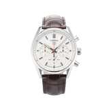  Shop Authentic Tag Heuer Carrera Chronograph White Dial Brown Leather Strap Watch for Men - CBN2013.FC6483 - Luxxuri