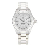  Shop Authentic Tag Heuer Aquaracer Quartz Mother of Pearl White Dial Silver Steel Strap Watch for Women - WBD1411.BA0741 - Luxxuri