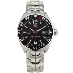  Shop Authentic Tag Heuer Formula 1 Senna Limited Edition Black Dial Silver Steel Strap Watch for Men - WAZ1012.BA0883 - Luxxuri