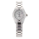  Shop Authentic Tag Heuer Aquaracer Diamonds Mother of Pearl White Dial Silver Steel Strap Watch for Women - WBD1413.BA0741 - Luxxuri