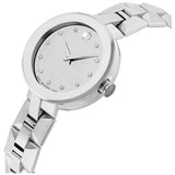  Shop Authentic Movado Sapphire Diamonds Silver Dial Silver Steel Strap Watch For Women - 606814 - Luxxuri