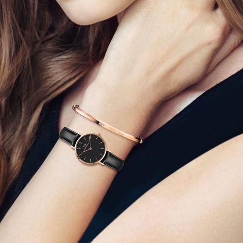  Shop Authentic Daniel Wellington Classic Petite Sheffield Black Dial Black Leather Strap Watch For Women - DW00100224 - Luxxuri