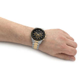  Shop Authentic Michael Kors Layton Chronograph Black Dial Two Tone Steel Strap Watch For Men - MK8784 - Luxxuri