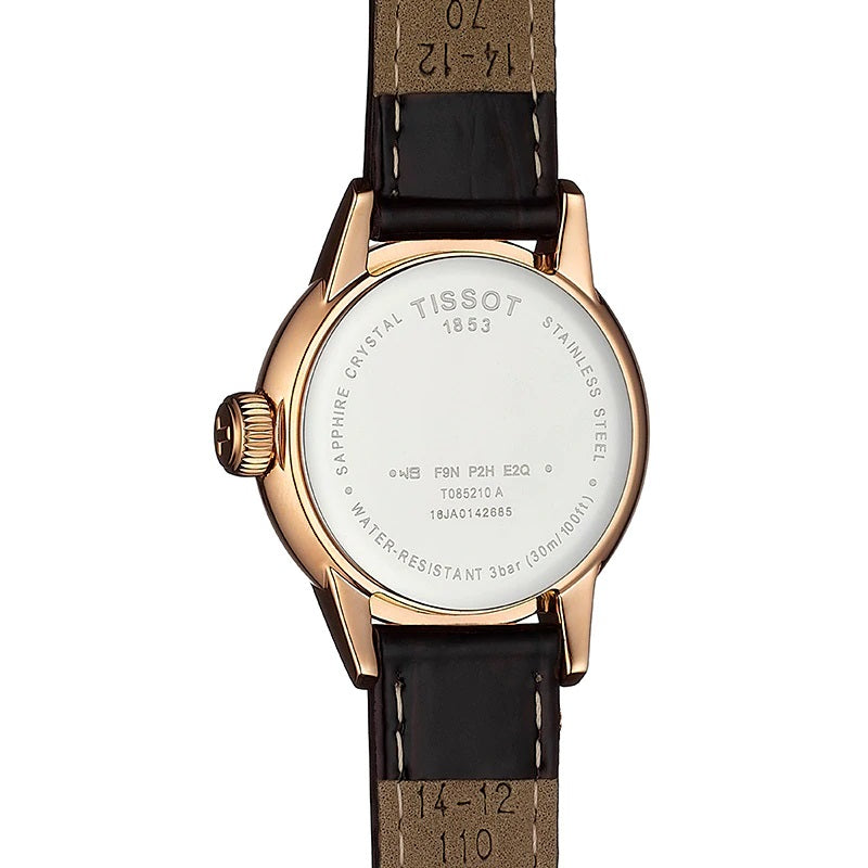  Shop Authentic Tissot Carson Lady Steel Quartz Brown Leather Strap Watch For Women - T085.210.36.011.00 - Luxxuri